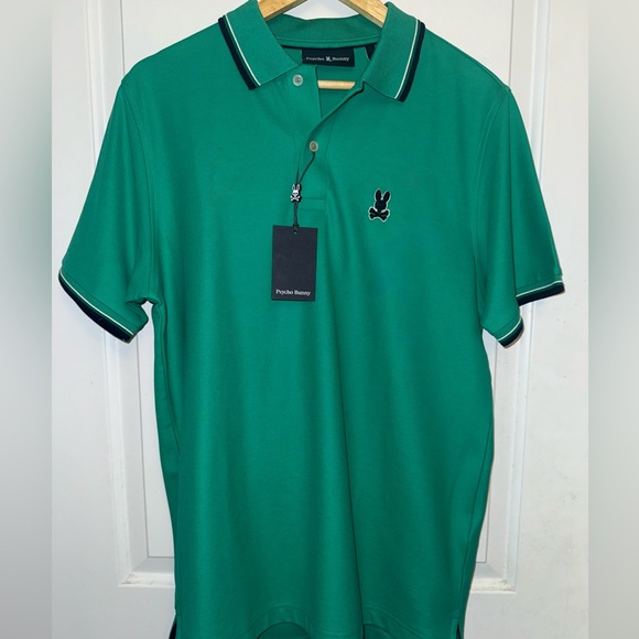Psycho McBunny NWT Ridge Piqué Polo in Simply Green - Picture 3 of 8